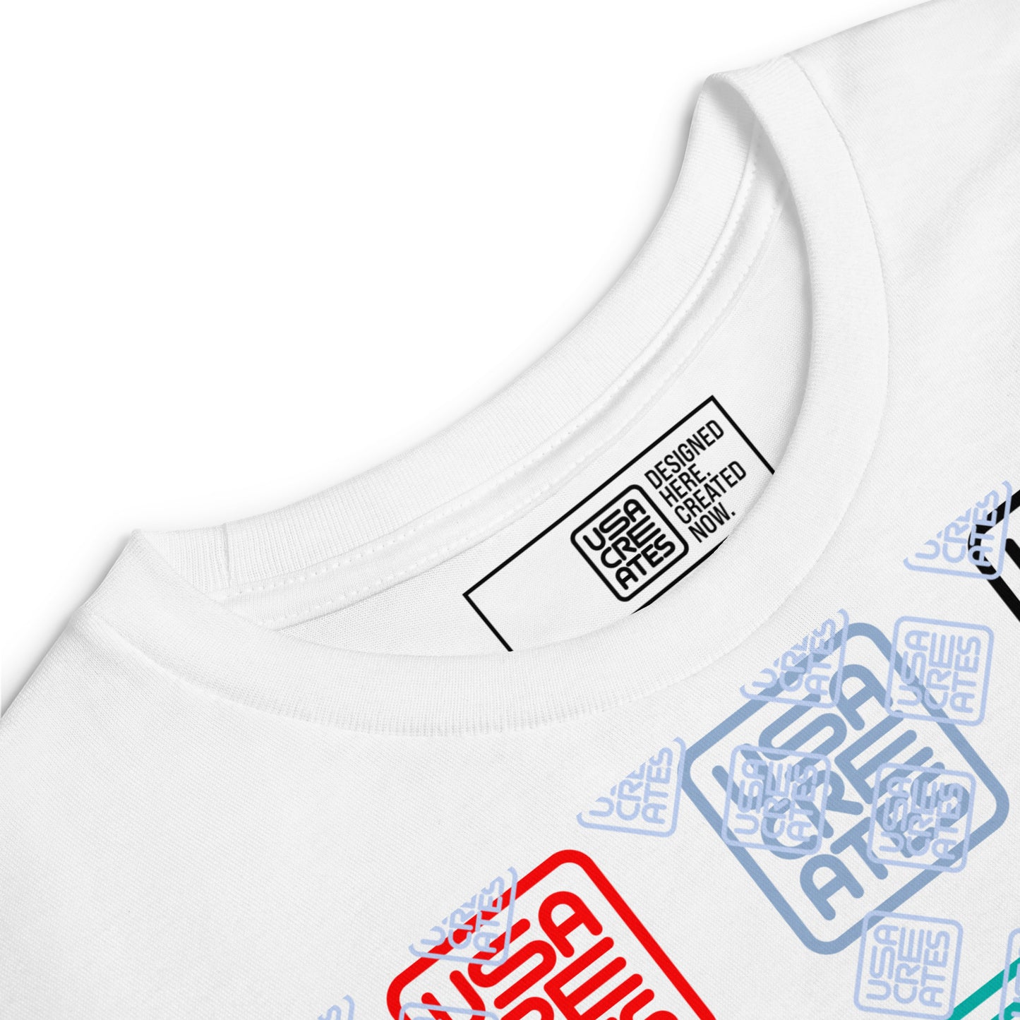 USA CREATES Signature Youth Long Sleeve, close up detail