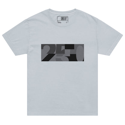USA CREATES 250 Icon Block Tee Neutral, cement front view with tonal 250 block artwork