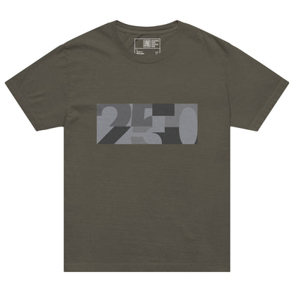 USA CREATES 250 Icon Block Tee Neutral, flint front view with tonal 250 block artwork