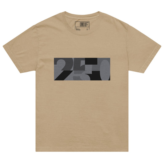 USA CREATES 250 Icon Block Tee Neutral, sand front view with tonal 250 block artwork