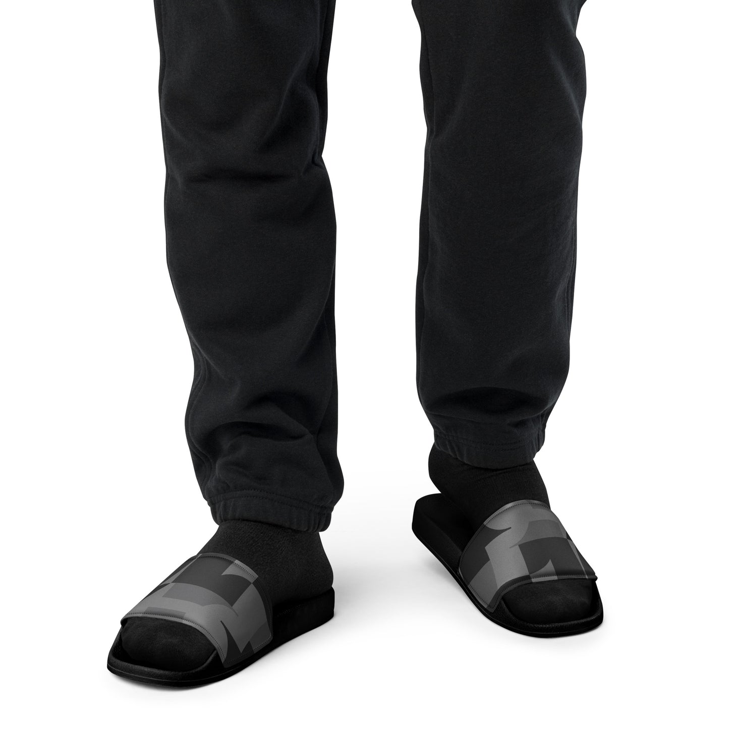 USA CREATES 250 Icon Men's Slides Neutral, worn with black socks
