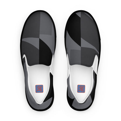 USA CREATES 250 Icon Men's Slip-On Neutral, black sole front view with tonal 250 canvas artwork