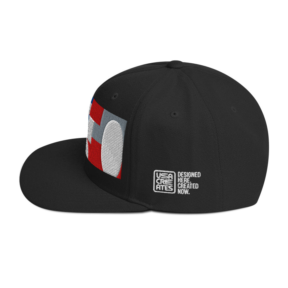 USA CREATES 250 Icon Snapback, black left side view