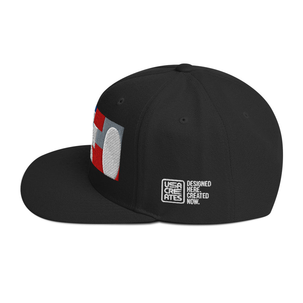USA CREATES 250 Icon Snapback, black left side view