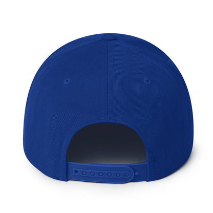 USA CREATES 250 Icon Snapback, blue back view with adjustable snap closure