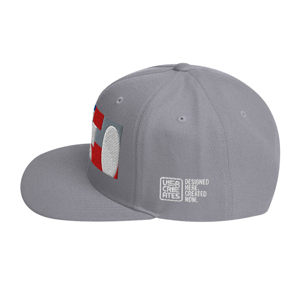 USA CREATES 250 Icon Snapback, silver left side view