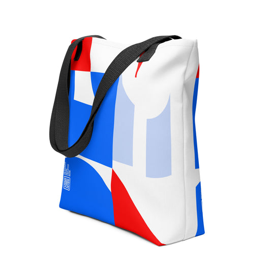 USA CREATES 250 Icon Tote, black front view with red, white, and blue 250 artwork