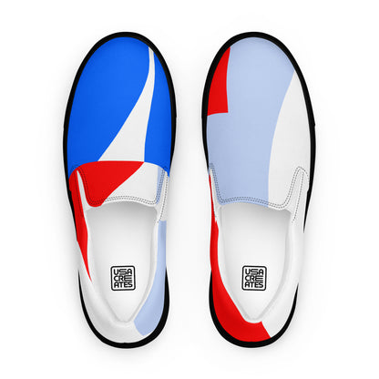 USA CREATES 250 Icon Women's Slip-On RWB, second black sole front view