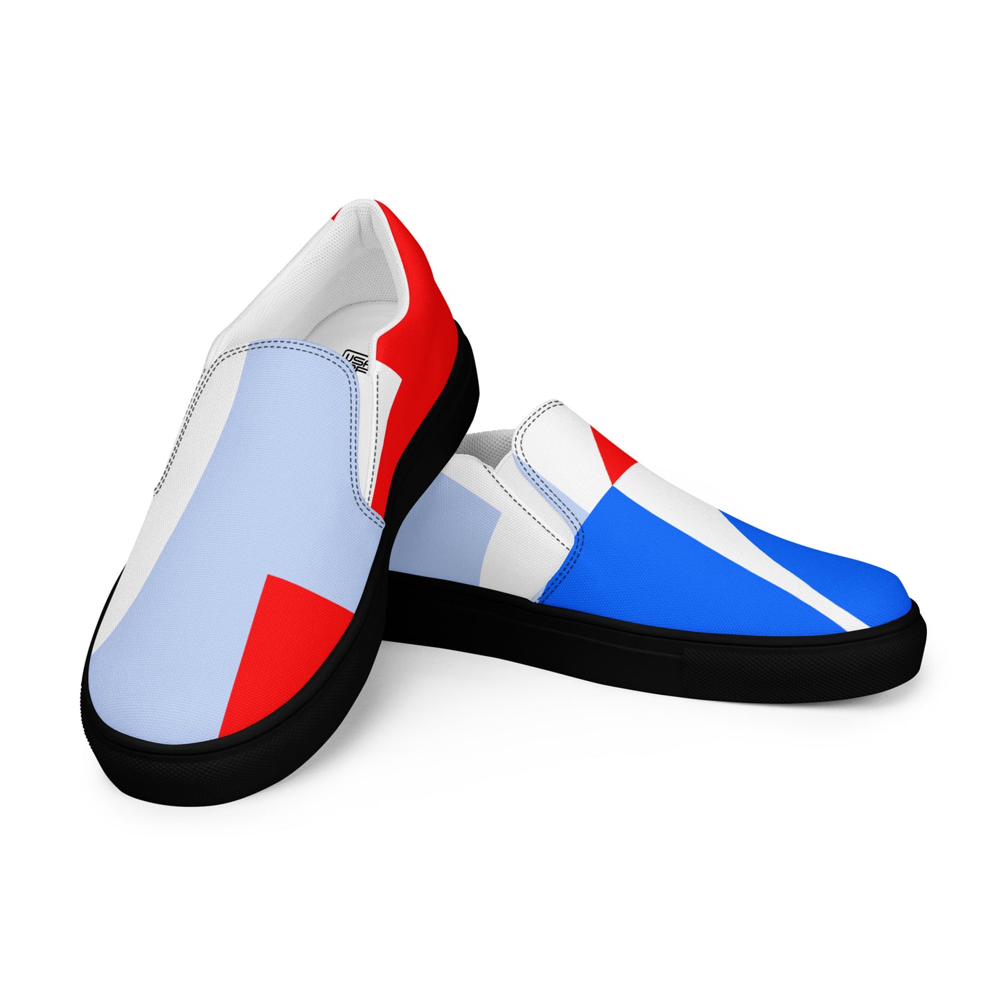 USA CREATES 250 Icon Women's Slip-On RWB, black sole front side view