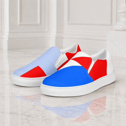 USA CREATES 250 Icon Women's Slip-On RWB, shown in second editorial scene