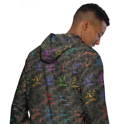 USA CREATES Camo Color Breaker Windbreaker, back view with full color camo pattern