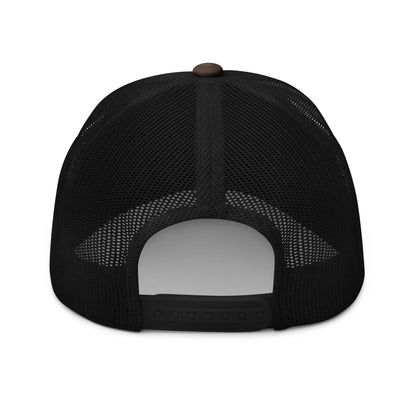 USA CREATES Camo Trucker Hat Sun Stitch, back view with snap closure