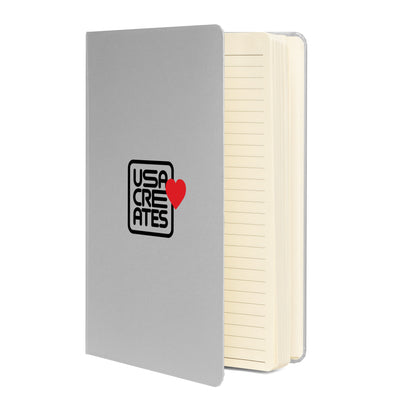 USA CREATES Love Notebook, second silver front view