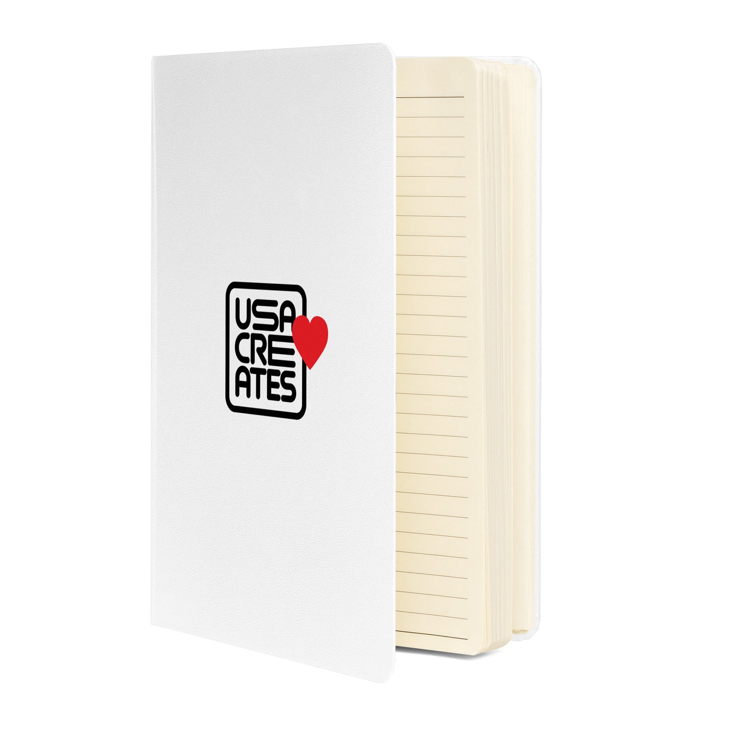USA CREATES Love Notebook, second white front view