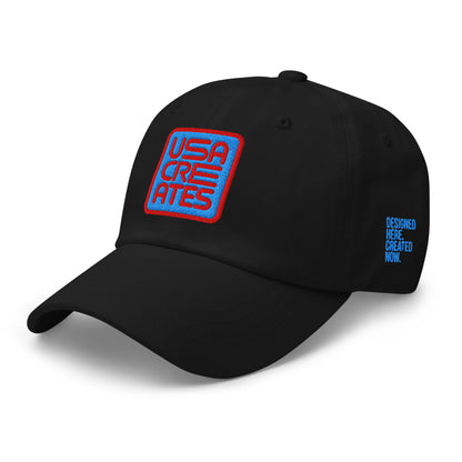 USA CREATES Signature Blue Base Cap, black left side view