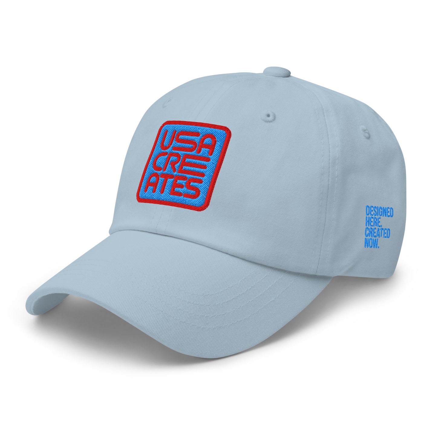 USA CREATES Signature Blue Base Cap, light blue left side view