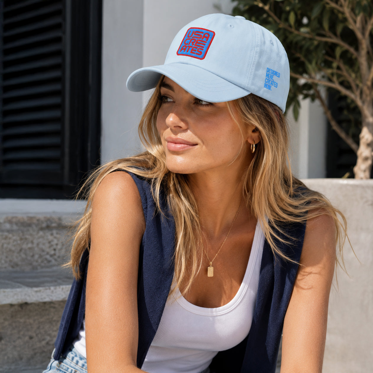 USA CREATES Signature Blue Base Cap, lifestyle 