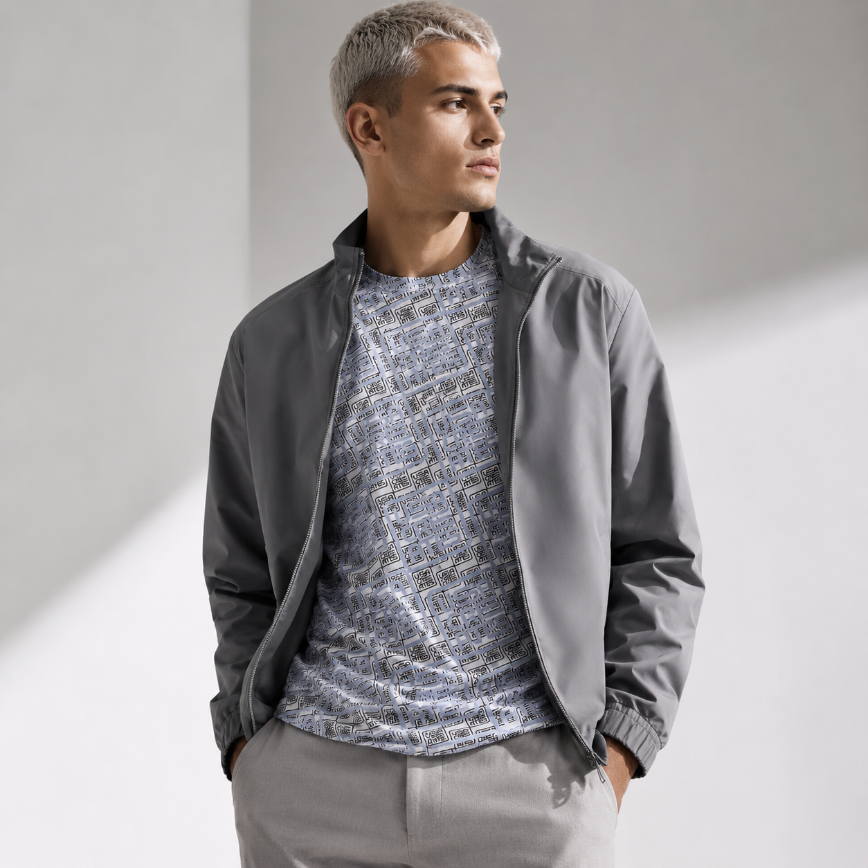USA CREATES Signature Crew Tee Men's, shown in editorial portrait
