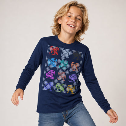 USA CREATES Signature Youth Long Sleeve, shown in youth editorial portrait